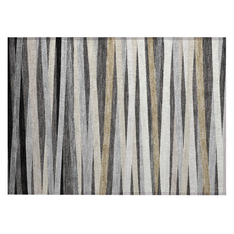  Machine Washable Indoor/Outdoor Chantille ACN997 Gray Area Rug