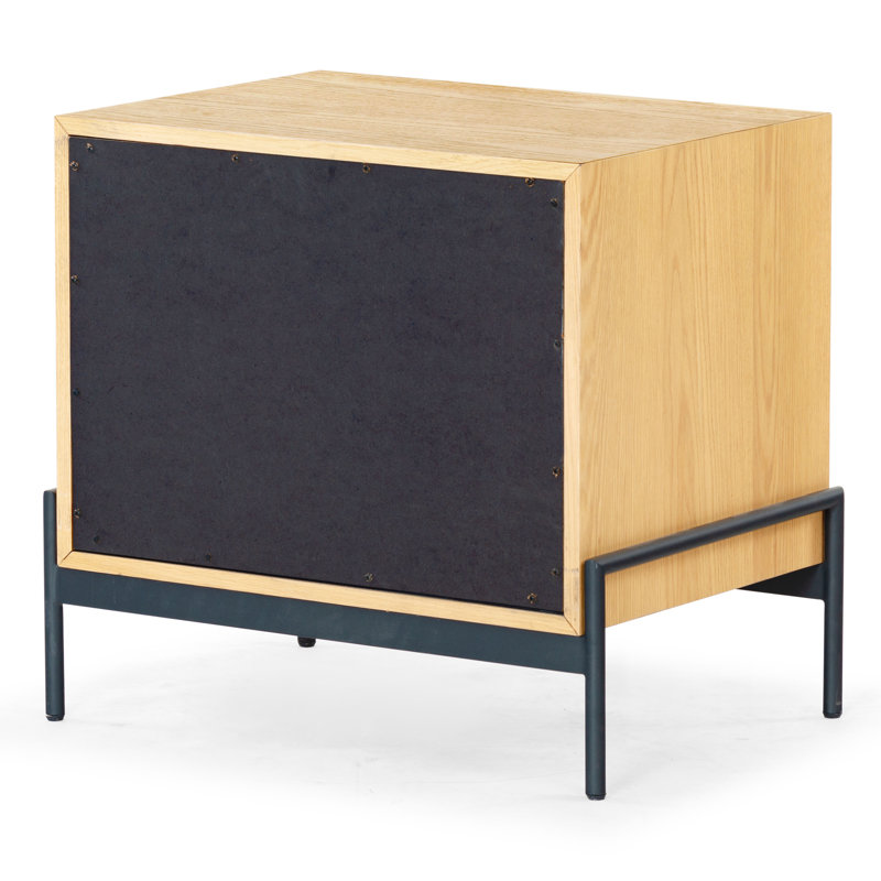 Chandri 2 - Drawer Nightstand, Natural/Black