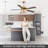 52 Inch Ceiling Fan With Light, Ceiling Fan With 5 Blades, Hammered Glass Shade, Remote Control, Reversible Motor For Living Room Bedroom Dining Room-723923217-723923223