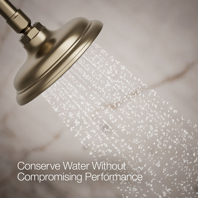 Artifacts Full/Standard Fixed Shower Head with Katalyst Air Induction Spray, Vibrant Brushed Bronze