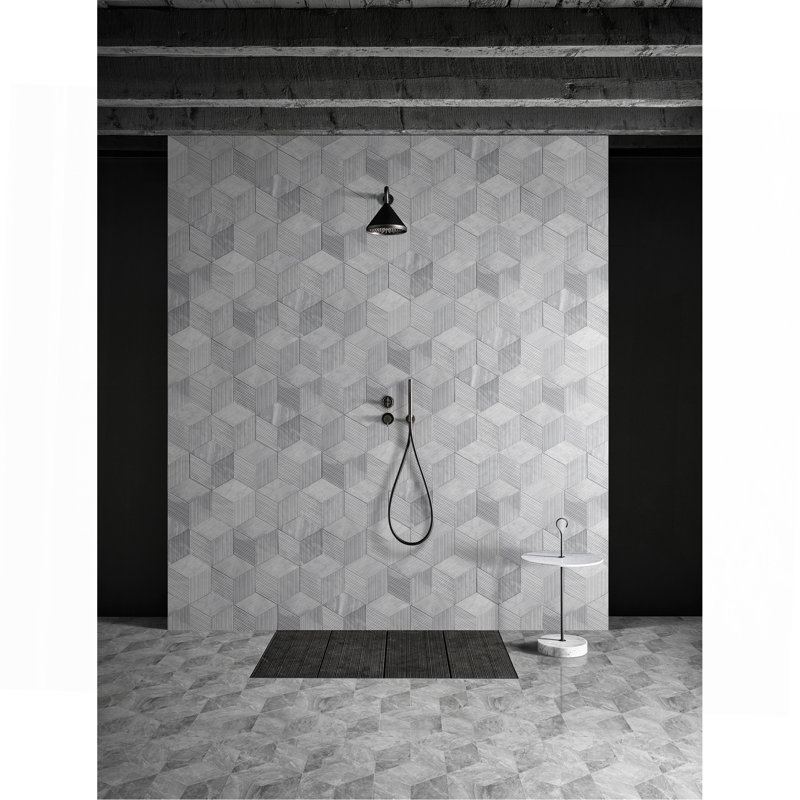Carrelage en marbre Water-Jet, Gris naturel