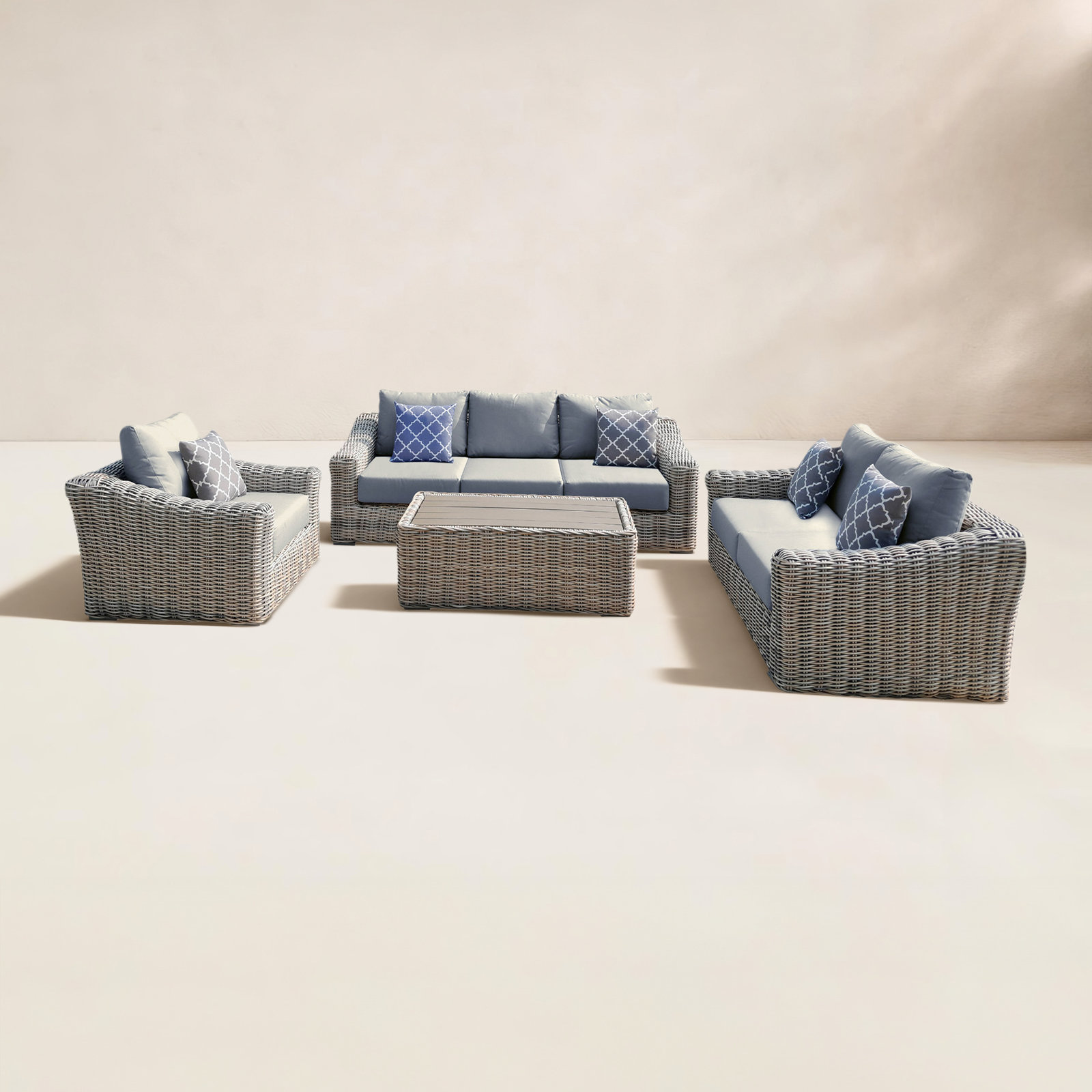 Sommer 6 - Person Patio Seating Group, Light Beige