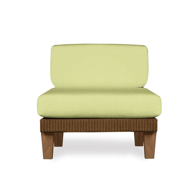 Catalina Outdoor Teak Lounge Chair, Decorline Navy, Bark