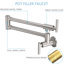 Robinet de robinet de cuisine mural pliant pour robinet de cuisine à double bras articulé en laiton-61456798