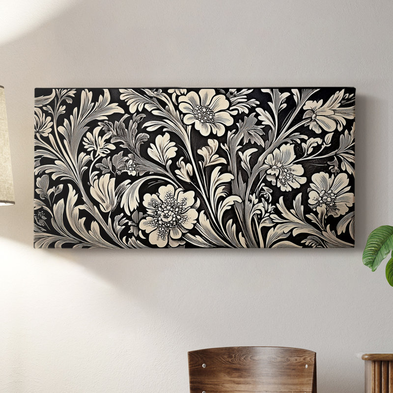Botanical Series-CXLV- Toile tendue avec châssis - Prêt à accrocher, H 24 po x l 48 po