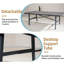 Table de salle à manger rectangulaire d'extérieur L 79,05 po