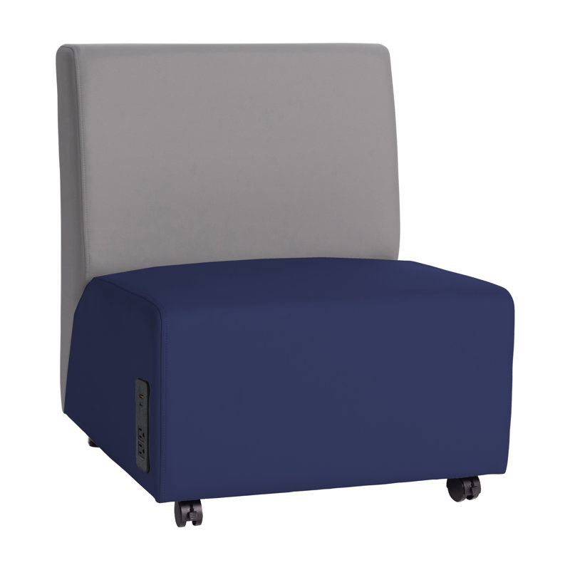 Chaise mobile sans accoudoirs avec panneau technique Pro Series - Gris, Bleu / gris