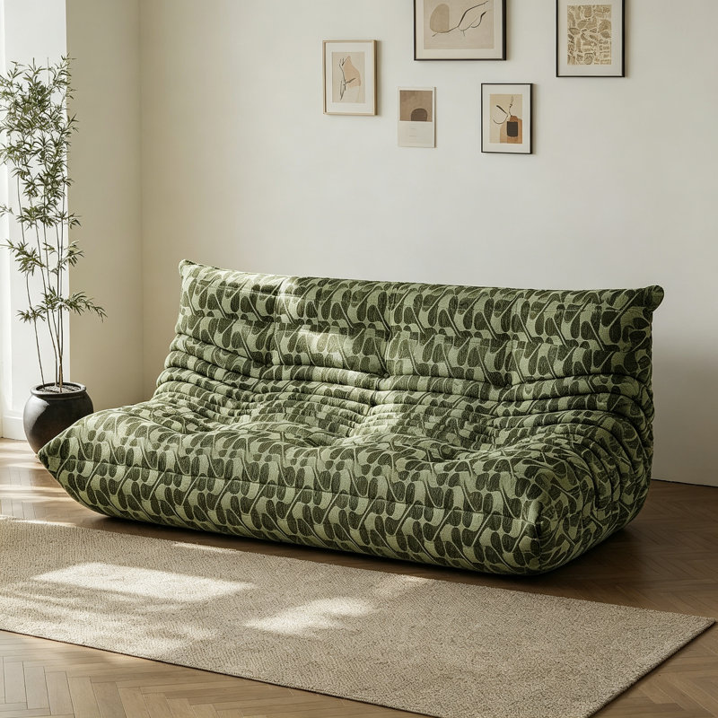 Canapé simple, créatif, tendance et artistique, Tissu vert
