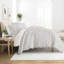 Ensemble de housse de couette rose et gris à motif Home-945720578