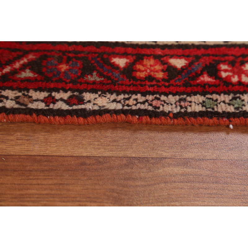 Tapis de couloir unique en laine noué à la main de style années 1960 de 3 pi 3 po x 10 pi 9 po Shadel