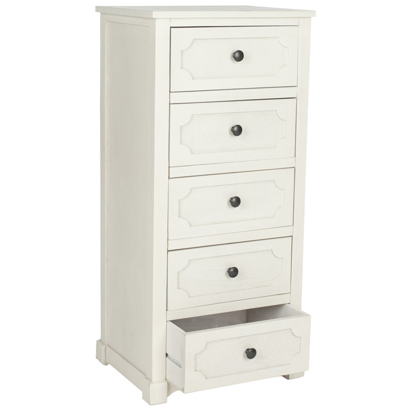 Oldtown 42cm W 5 - Drawer Chest of Drawers, White