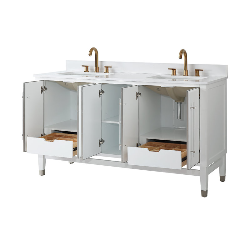 60" Double Bathroom Vanity Set