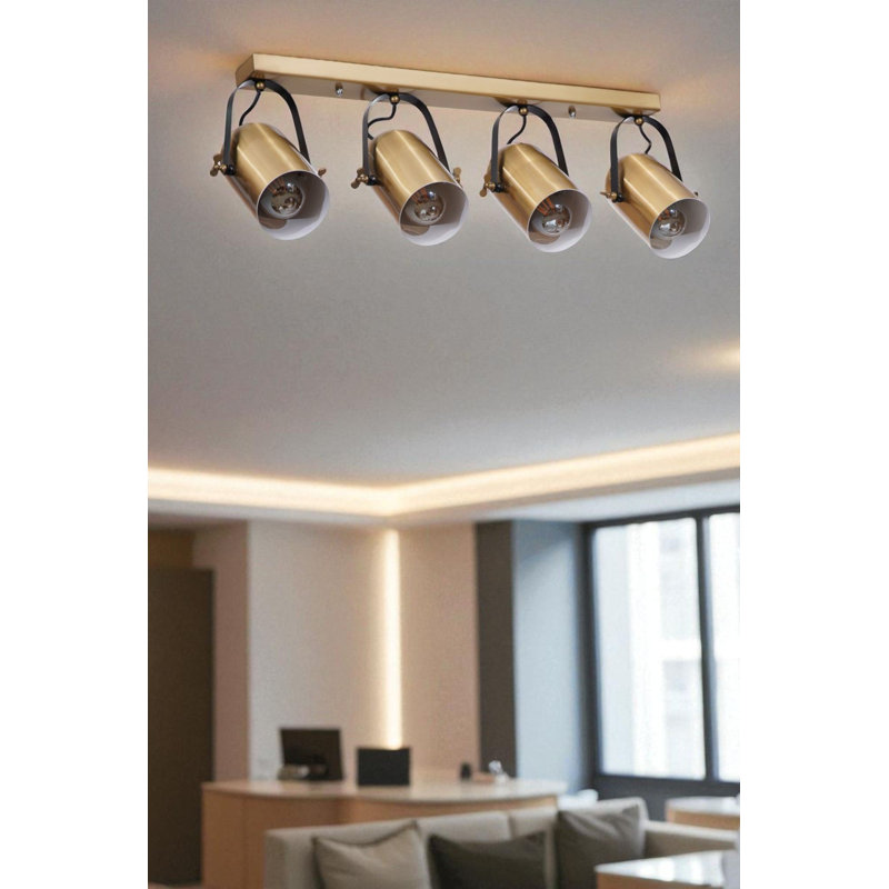 Lustre, Doré, 4 étages, Quatre lumières
