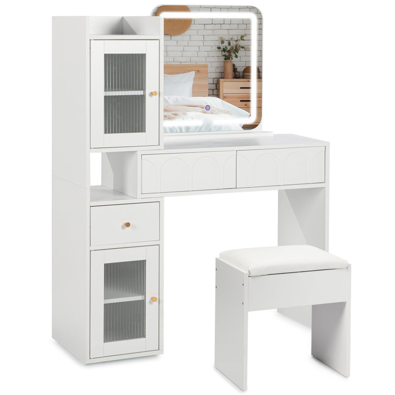 Biancha Dressing Table with Mirror