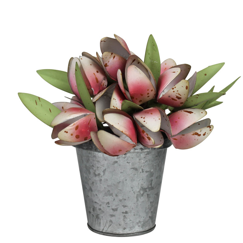Pot With Tulips, Aluminum