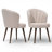 Lydia Dining Chair Set of 2 Walnut Finish Upholstered Performance Fabric