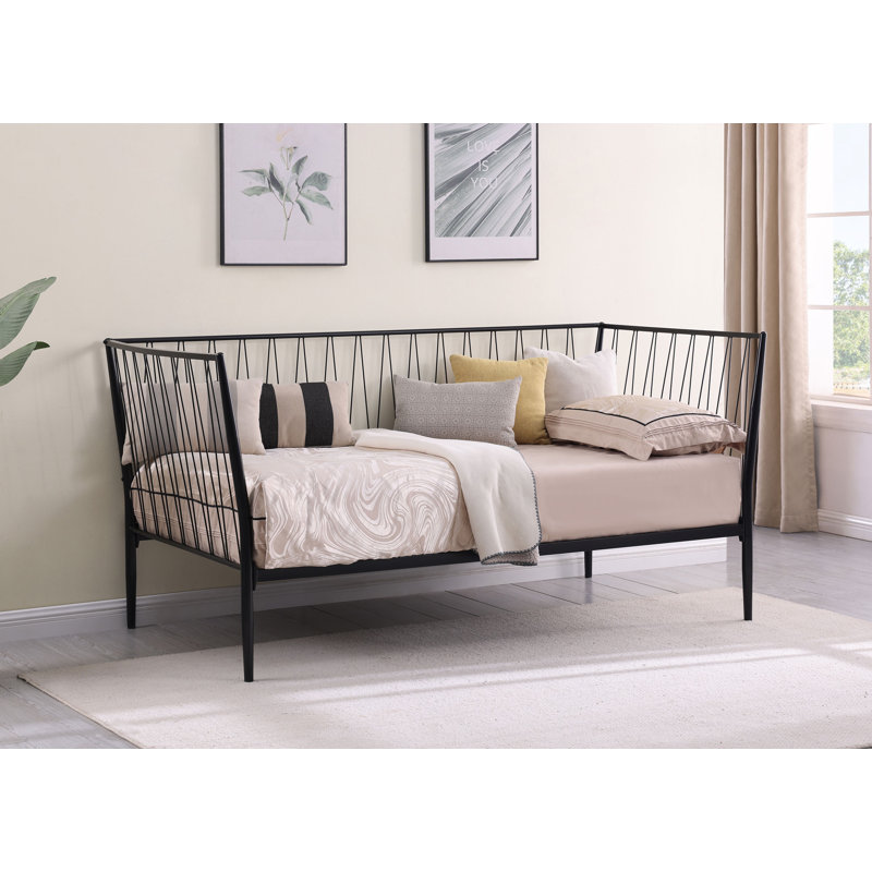 Richland Metal Twin Daybed Bed Frame Matte Black