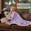 Couverture chauffante mauve 72 x 84 po
