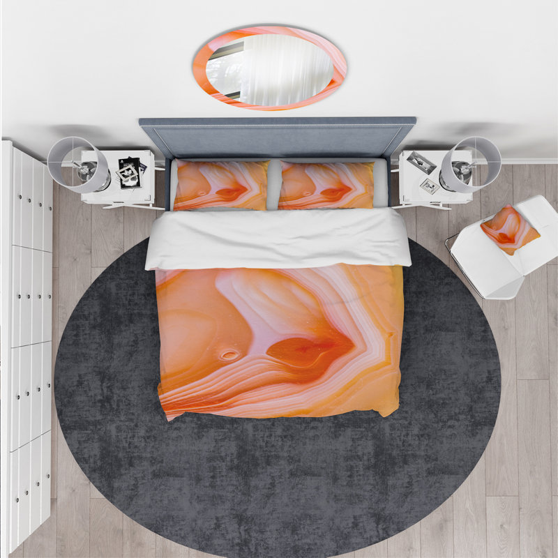 Ensemble de housse de couette minéral designart, Housse simple + 1 taie décorative