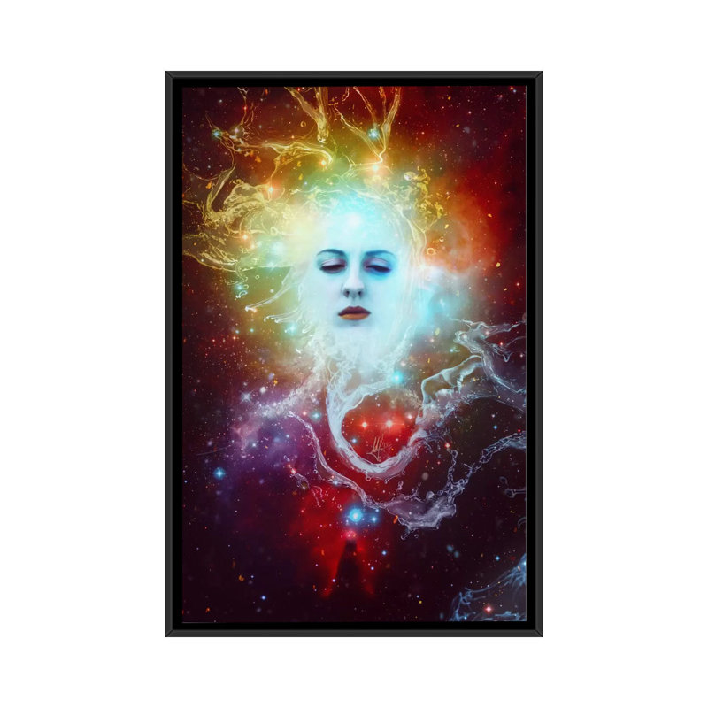 «Conscience», impression sur toile, H 26 po x l 18 po x P 1,5 po, Toile avec cadre noir, Pas de tapis