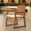Ensemble de 2 fauteuils d'extérieur en bois d'acacia avec coussin de siège
