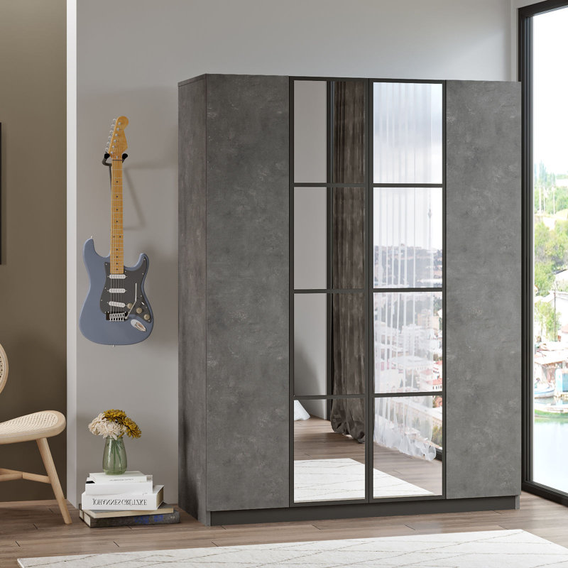 Haerr 4 Door Manufactured Wood Wardrobe
