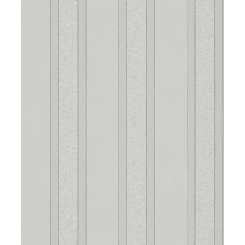 Laimute Modern Stripes Design 10m x 53cm Wallpaper Roll, Grey/Silver