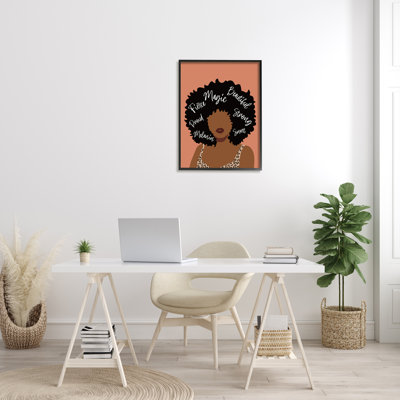 Fierce Proud Beautiful Strong Sentiments, Portrait de femme par JJ Design House LLC, impression sur toile non encadrée