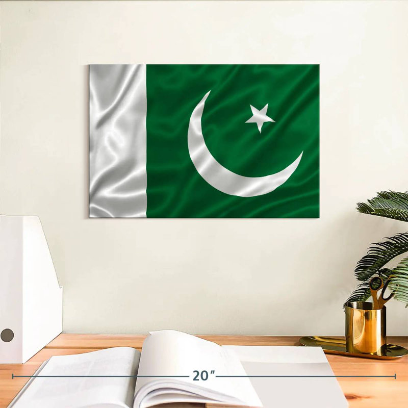 Silky Pakistan Flag, 8" H x 12" W