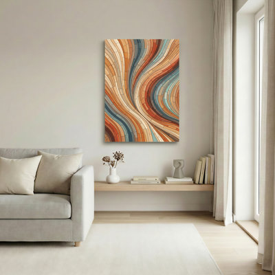«Wavy Stripes», reproduction d'art sur toile, ensemble de 1