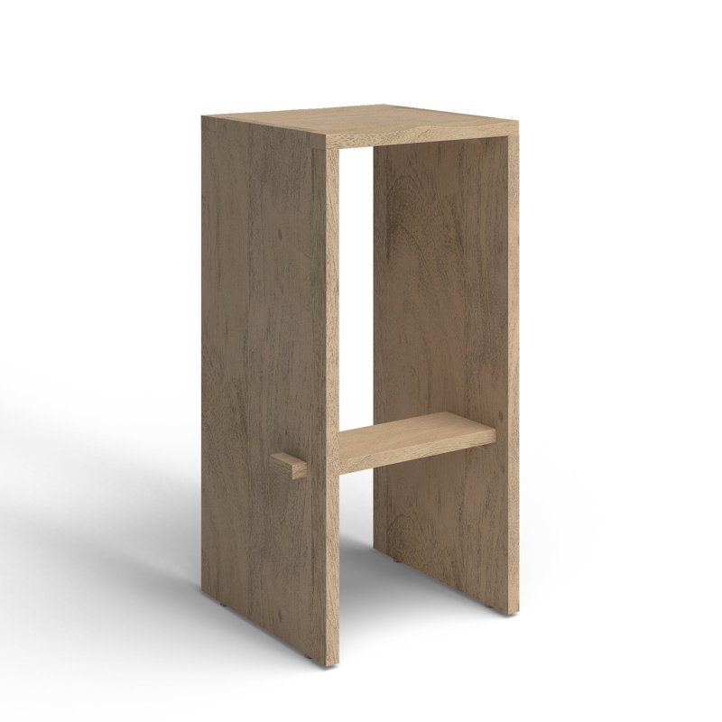 Dalina Solid Wood Counter Stool, Light Brown, Bar Stool (30" Seat Height)