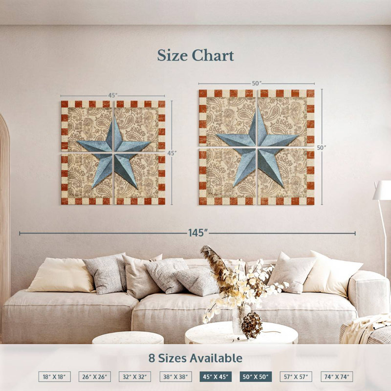 Kerner Americana Barn Star II, 50" H x 50" W