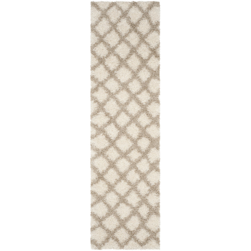 Arsheq Shag Performance Geometric Rug, Runner 2'3" x 6'
