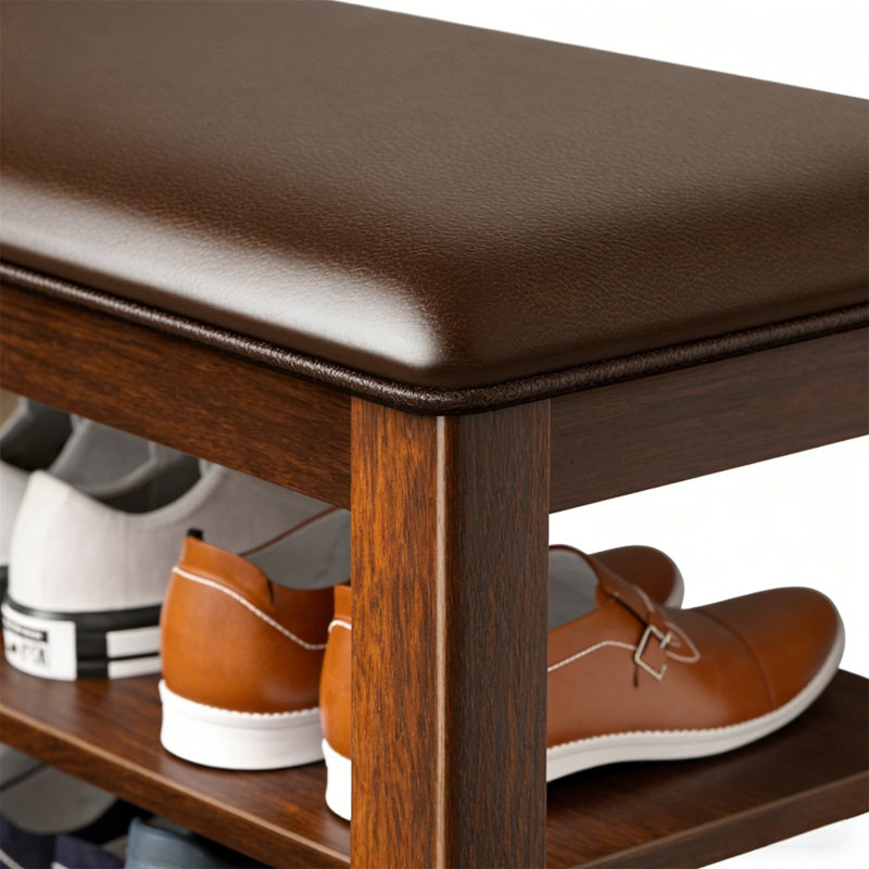 Premium Wooden Shoe Cabinet For Home, 21.2” H x 39.4” W x 11.8” D