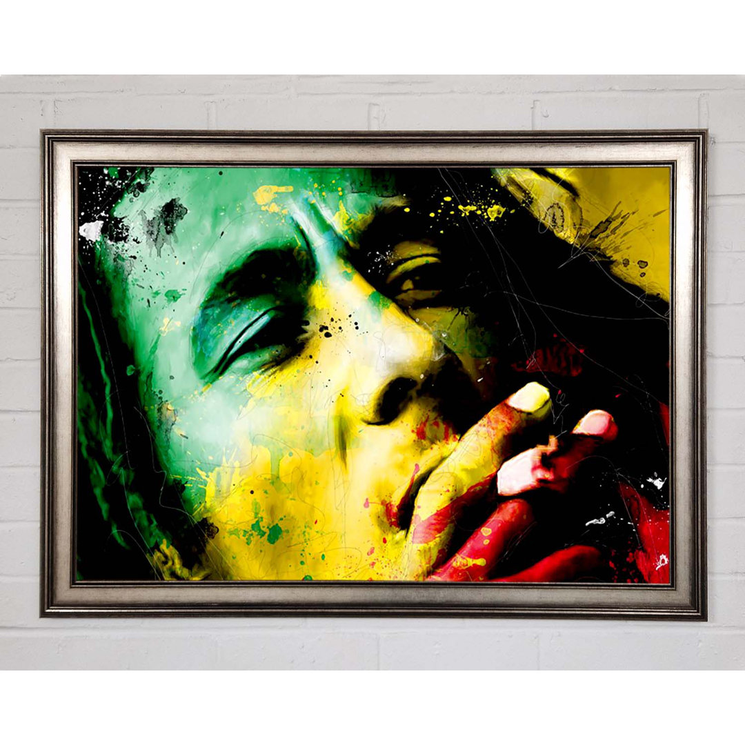 Bob Marley Colours - Einzelne Bilderrahmen Kunstdrucke