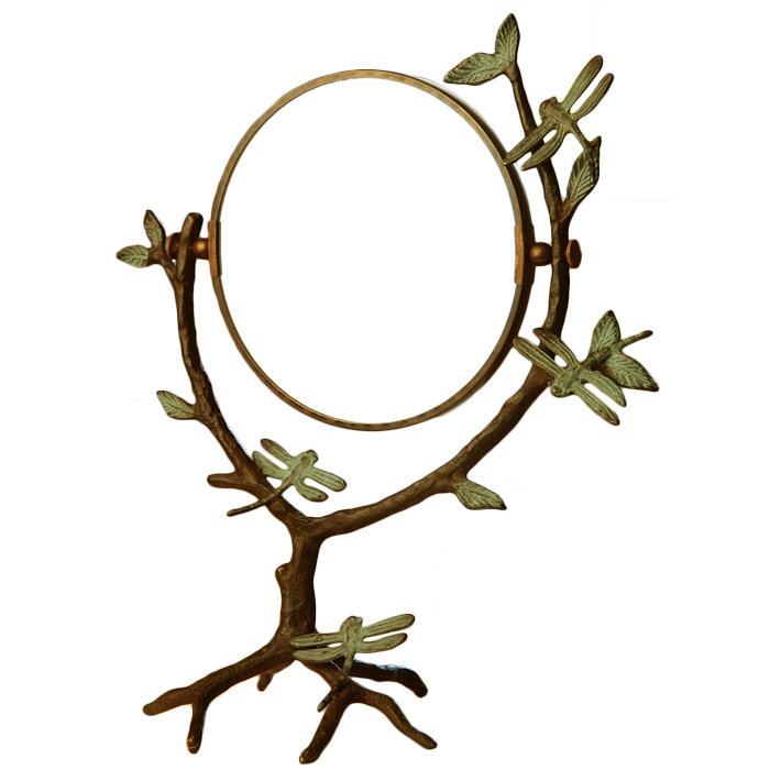 Brass Frame Freestanding Mirror