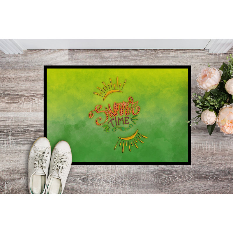 Tapis de porte d’extérieur anti-dérapant summer time Sandoval, H 0,2 po x l 36 po x P 24 po