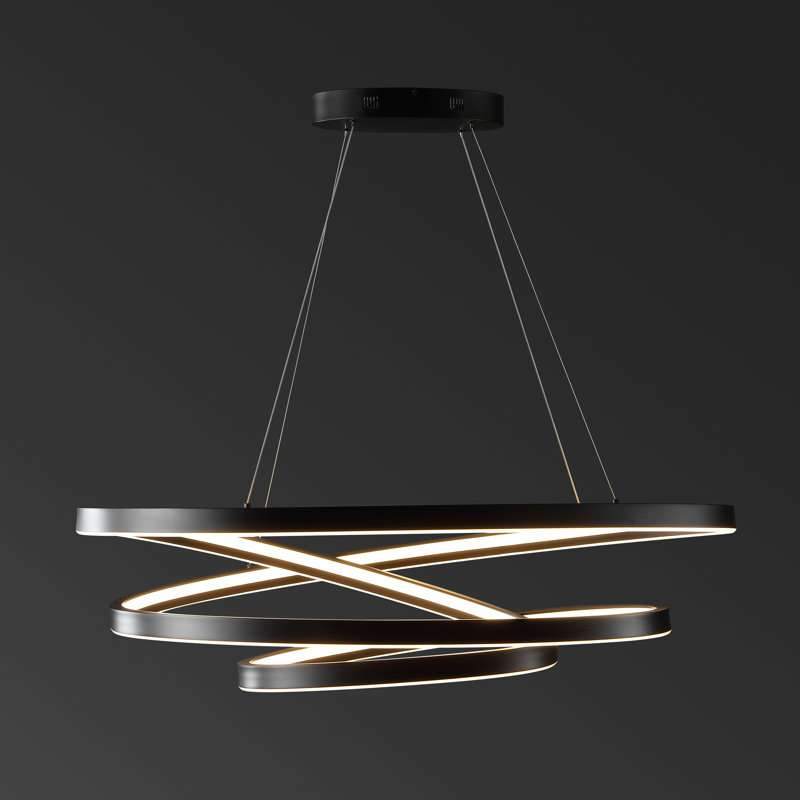 Yasmine 1 - Light LED Chandelier, Black