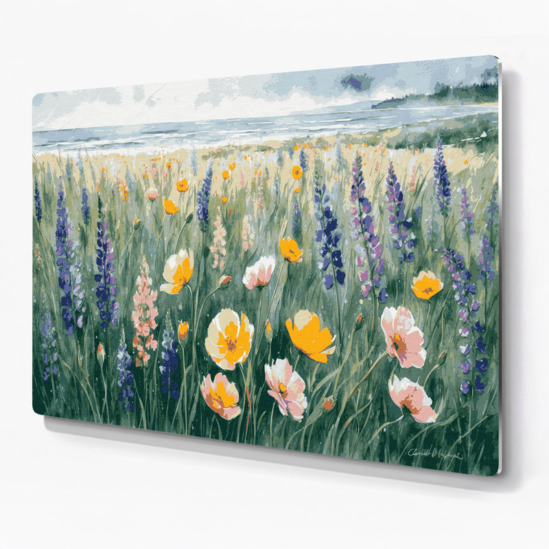 Art mural en métal beige Coastal, H 20 po x l 24 po
