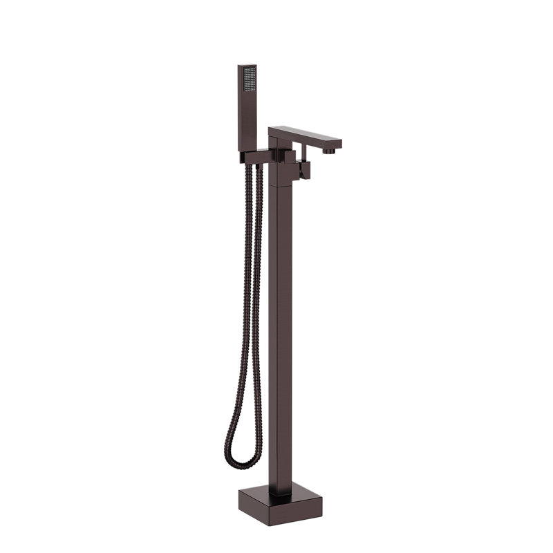 Robinet de baignoire en bronze huilé avec douche à main - Fabrication en métal massif, beauté de la salle de bain autoportante dans une fabrication de qualité