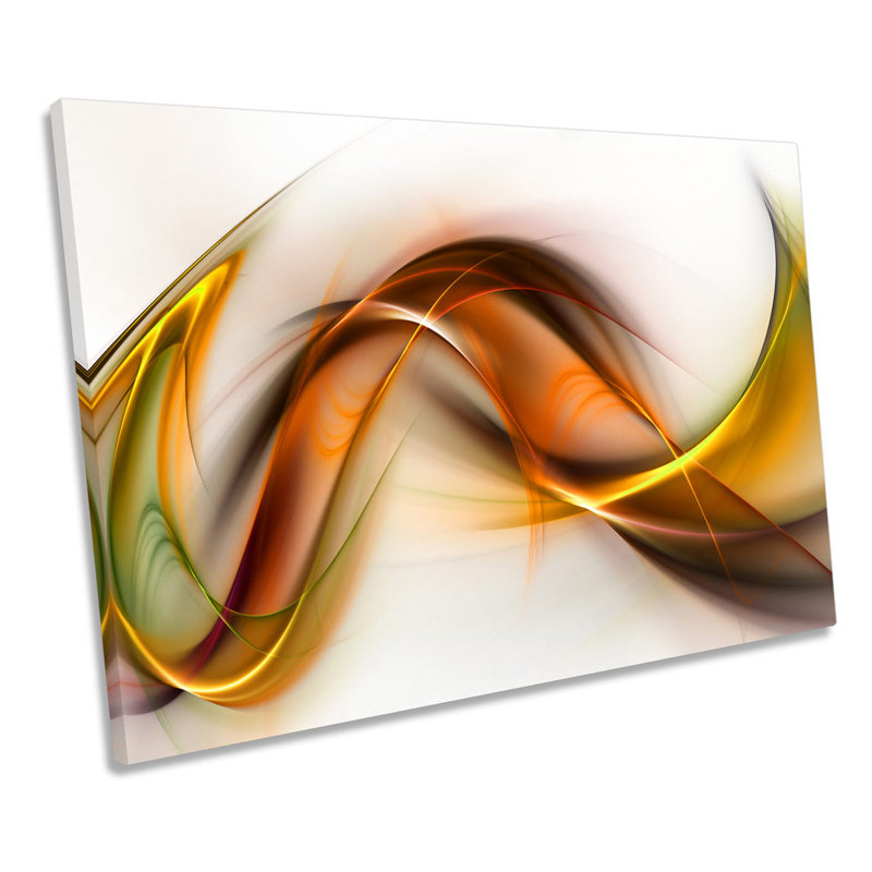 Abstract Enery Wave Modern - Wrapped Canvas Print, 91.4cm H x 137.2cm W x 4cm D