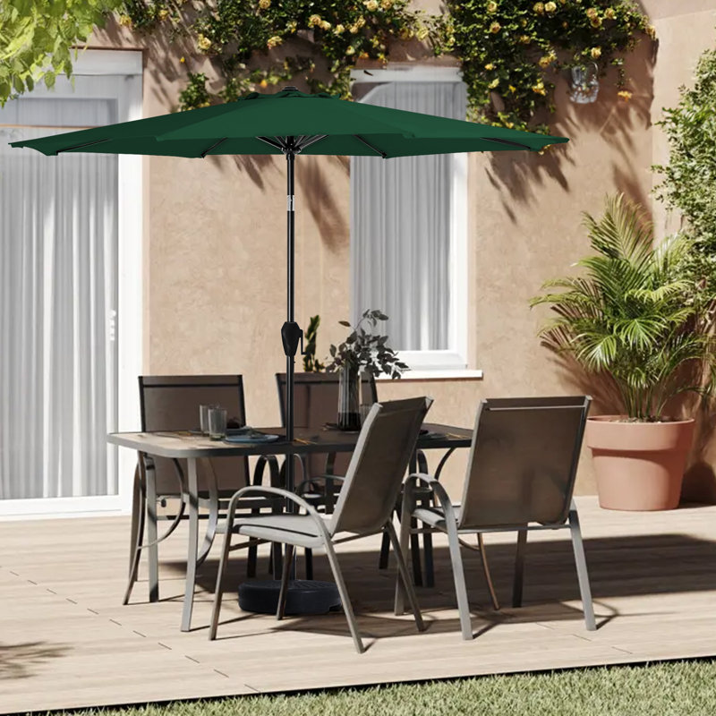  Parasol d'extérieur 90 po, Vert foncé