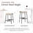 Berkley Counter Stool In Matte Black With Light Beige Fabric-123564823-123564828
