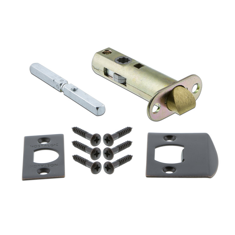 Craftsman Plate with Mission Door Knob, 2.375", Timeless Bronze