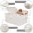 Fabric Storage Bins With Lids, Decorative Storage Boxes, Closet Basket For Shelves, Extra Large Storage Bins For Clothes, Toy Storage Chest, Ivory, 2-Pack