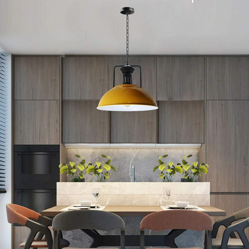 1 - Light Dome Pendant, Yellow