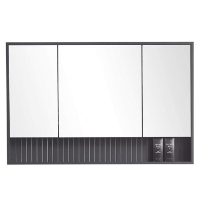Asahel 45.43'' W 30'' H Surface Framed Medicine Cabinet Mirror Fixed