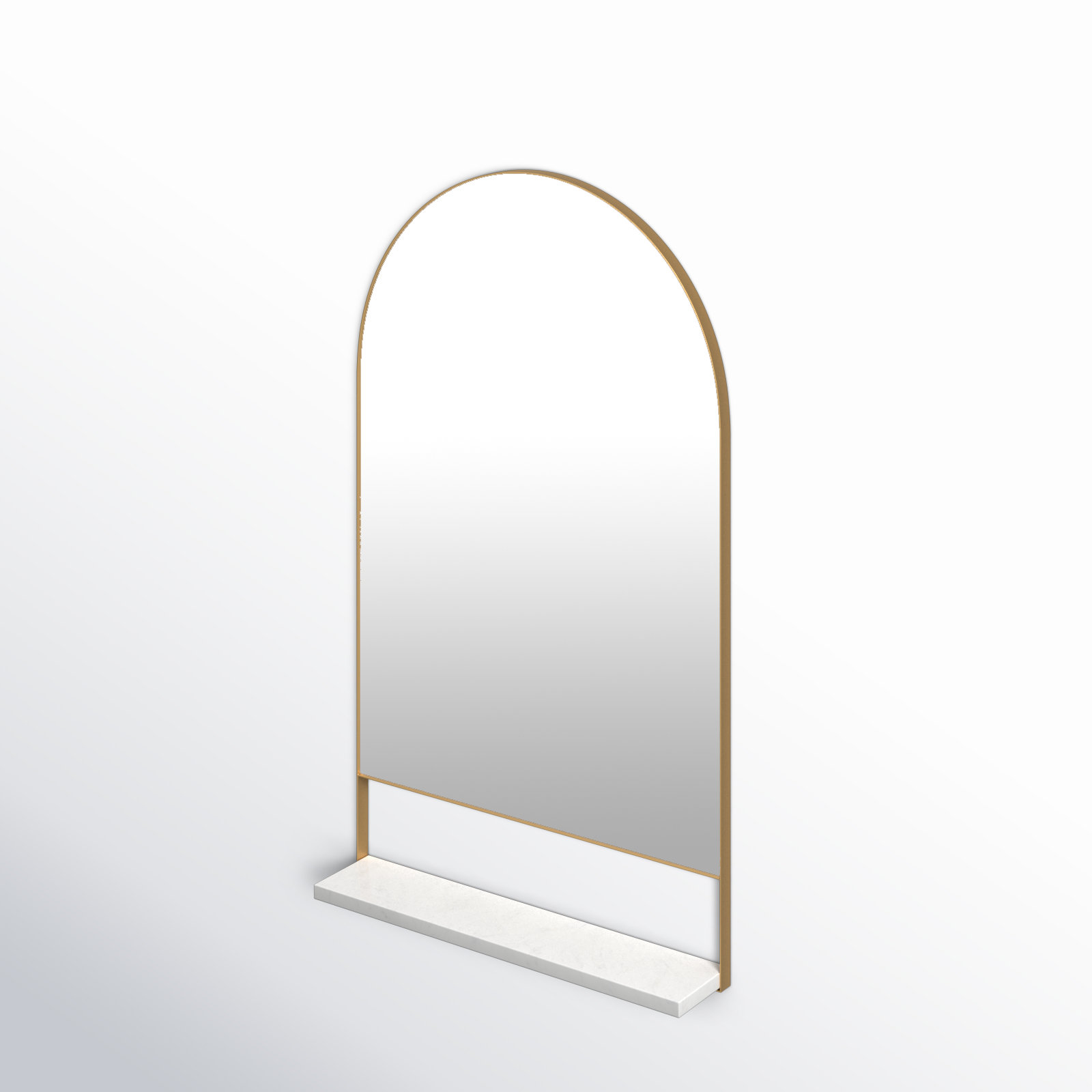 Cielo Accent Mirror, Gold/White, 34" x 20"