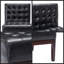 Élégante chaise d'appoint rembourrée avec coutures gaufrées-1798865641