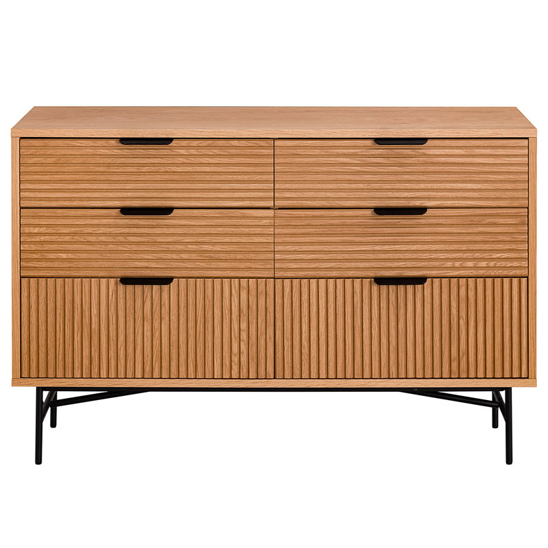 KNIVS Sideboard 6 drawers, Oak